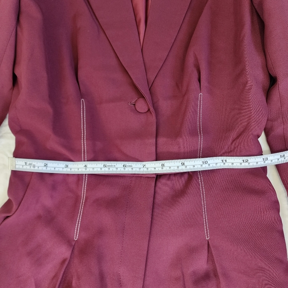 Missguided Plum Tailored Long Sleeve Plunge Belted Tux Jumpsuit size US … - Picture 5 of 16